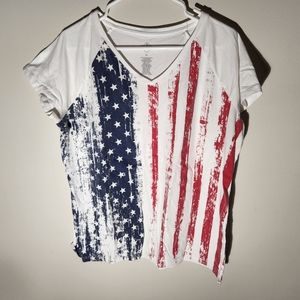 Stars and stripes V-neck
